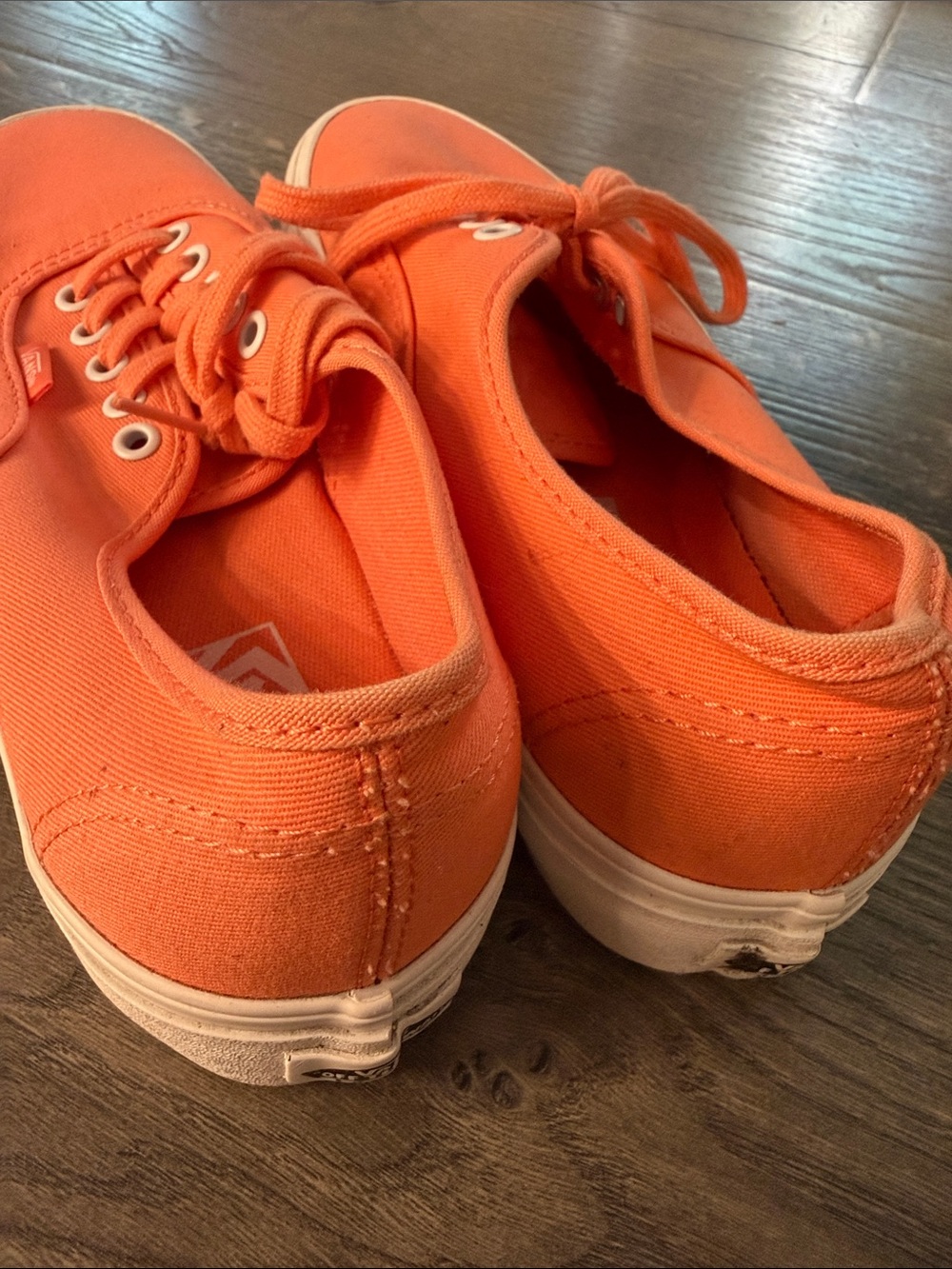 Vans Orange Canvas Low-Top Sneakers with White Soles - Picture 3 of 6